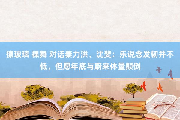 擦玻璃 裸舞 对话秦力洪、沈斐：乐说念发轫并不低，但愿年底与蔚来体量颠倒