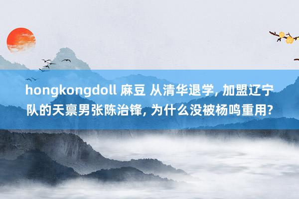 hongkongdoll 麻豆 从清华退学， 加盟辽宁队的天禀男张陈治锋， 为什么没被杨鸣重用?