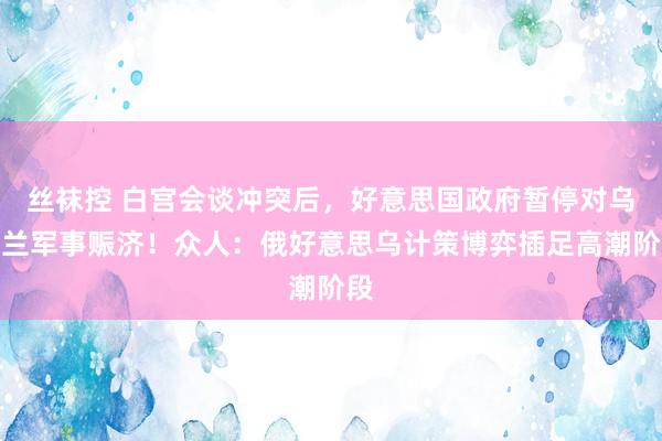 丝袜控 白宫会谈冲突后，好意思国政府暂停对乌克兰军事赈济！众人：俄好意思乌计策博弈插足高潮阶段